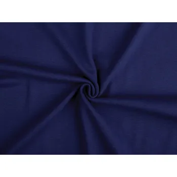 Úplet bavlněný elastický hladký / náplet, střední, 9 (SES03) modrá tmavá