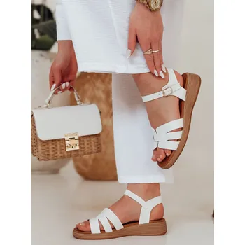 Dámské sandále Dámské sandály na nízkém klínku SANTORIA ZY0835 Barva: Bílá, Velikost: 36