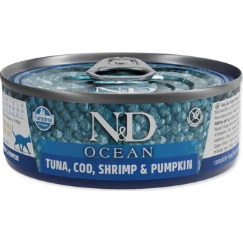 Krmivo pro kočku Konzerva N&D Cat Ocean Tuna, Cod, Shrimp & Pumpkin 70g-KS