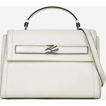 Módní doplněk KABELKA KARL LAGERFELD K/AUTOGRAPH MD TOP HANDLE OFF WHITE