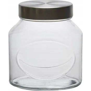 Zavařovací sklenice NÁDOBA ZAVAŘOVACÍ SKLENICE NEREZOVÁ VÍKO 1,5 L ELIPS