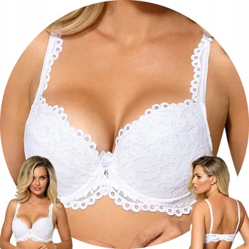 Podprsenka Bílá push-up podprsenka Róża, velikost 75A