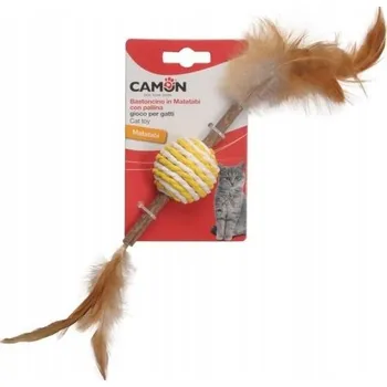 Hračka pro kočku Camon Hračka pro kočky Matatabi s kuličkou a peříčky