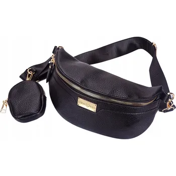 Ledvinka Ledvinka Gracio černá z ekologické kůže přes rameno