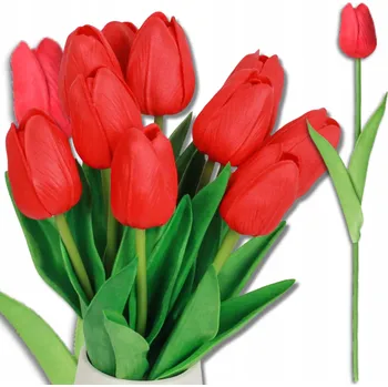 umělá květina Umělé tulipány kytice 10 Ks umělé květy na dekorace dekorativní rostliny