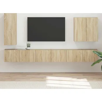 Obývací pokoj vidaXL Nástěnný 6 pcs Sonoma dub [3408945]