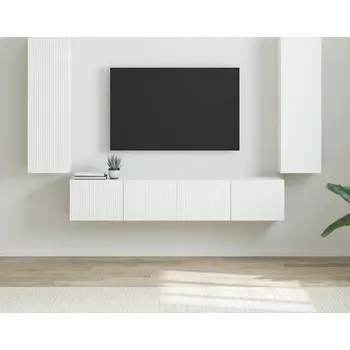 Obývací stěna vidaXL TV wall cabinet Nástěnný 2 pcs Lesklá Bílá 30 x 31 x 100 cm [892318]