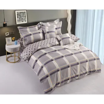 Povlečení Oboustranné krepové povlečení ČTVERCE/PUNTÍKY Krepové povlečení