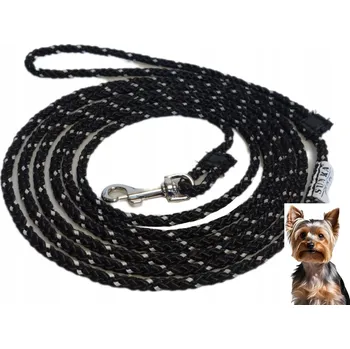 Vodítko pro psa Vodítko z lana pro výcvik a procházky, reflexní, pro malé psy, 6 mm, 10 m, klasické