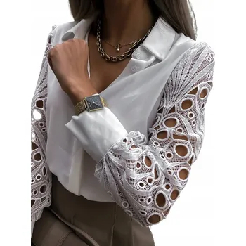 Dámská košile Elegantní dámská halenka košilového střihu s ozdobnými rukávy