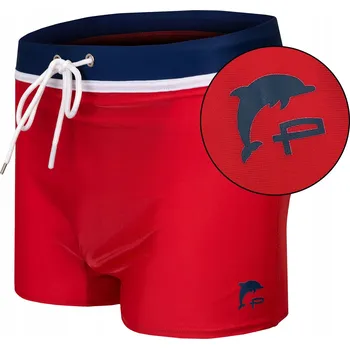 Pánské plavky PLAVKY Pánské Kraťasy Boxerky do Bazénu ČERVENÉ L Pako Jeans
