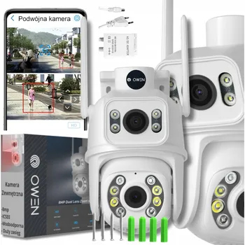 Bezpečnostní kamera Venkovní IP WIFI otočná kamera DVOJITÁ Dva objektivy ICSEE ZOOM 8MP HD