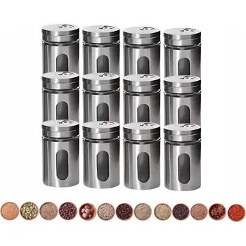 Sklenice Nádoby na koření 12x Skleničky Sklenice Kořenky sada