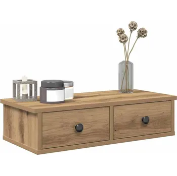 vidaXL Nástěnná police se zásuvkami 60 x 28 x 15 cm kompozit [859947] Barva: dub artisan