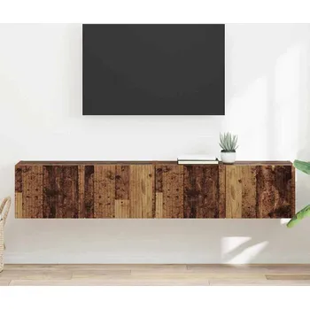 Obývací stěna vidaXL TV wall cabinet Nástěnný 2 pcs Staré dřevo 60 x 31 x 29.5 cm [892226]