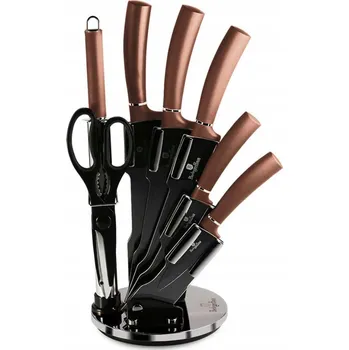 Kuchyňský nůž SADA KUCHYŇSKÝCH NOŽŮ V BLOKU STOJANU OCELOVÉ OSTRÉ KOMPLETNÍ MODNÍ XL LLL