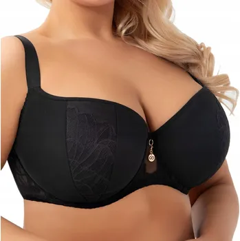 Podprsenka Gorsenia podprsenka bardotka, balkonetka černá velikost 75D