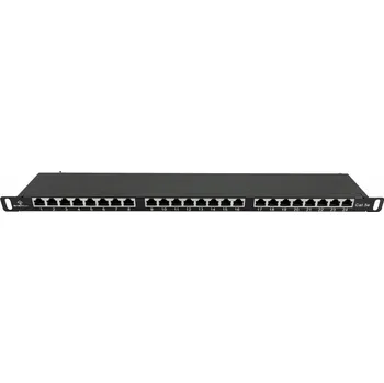 Patch panel Patch panel RACK 19" kat. 6 24 portů UTP 1U s policí