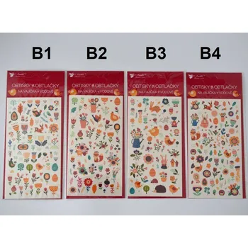 Velikonoční dekorace Obtisky na vajíčka 14,5 x 8 cm B1