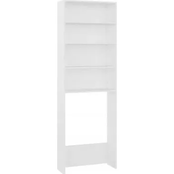 Koupelnový nábytek Bílá skříňka pro vestavnou pračku 64 x 24 x 190 cm