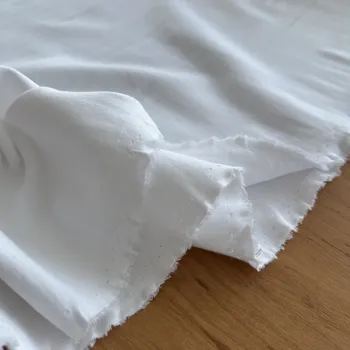 Bílý bavlněný tričkový úplet s lycrou, pružný