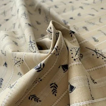 Bavlněné plátno béžové lodičky a větvičky 2