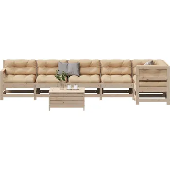 Zahradní lavice zahrada-XL 7dílná zahradní sedací souprava s poduškami masivní borovice 3250884