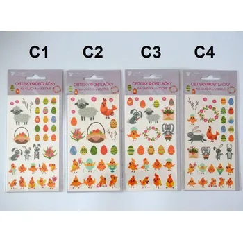 Velikonoční dekorace Obtisky na vajíčka 14,5 x 8 cm C4