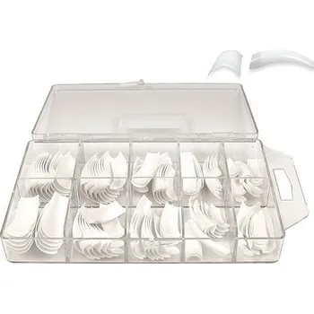 Umělé nehty Nehtové tipy French s dlouhou lepící ploškou G:1084 500 ks