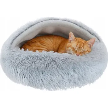 Pelíšek pro psa Pelíšek Purlov S pro kočky a psy, měkký a nadýchaný, 44x38 cm, se stříškou