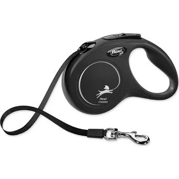 Vodítko pro psa Vodítko Flexi Classic New páska S černé 5m-KS