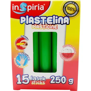 Modelovací hmota Plastelína ZELENÁ 15 válečků 250g Inspiria 9868