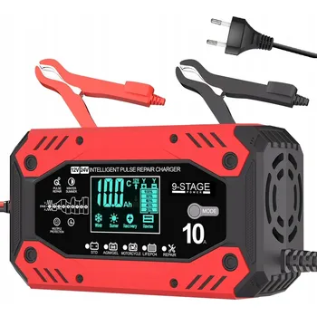 Nabíječka autobaterie VÝKONNÁ AUTOMATICKÁ NABÍJEČKA AUTOBATERIÍ 24V 12V 10A