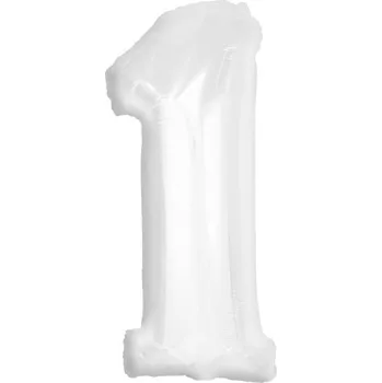 Balónek Fóliový balónek B&C ČÍSLICE 1 BÍLÝ 92 cm GODAN
