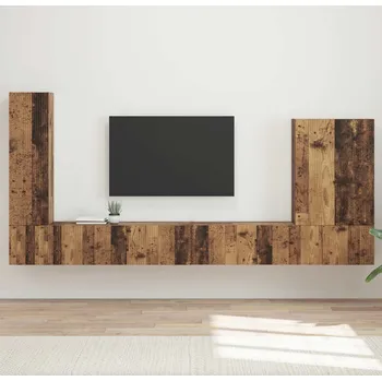 Obývací stěna vidaXL Nástěnný 6 pcs Staré dřevo [3408959]