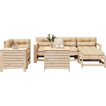 Zahradní lavice zahrada-XL 7dílná zahradní sedací souprava masivní borové dřevo 3250540