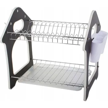 Odkapávač na nádobí Odkapávač sušák na nádobí do kuchyně nezbytný zajímavý praktický dvoupatrový