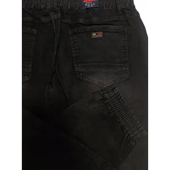 M Černé Moderní Jogger Džíny Streč Tommy Pohodlné Pas 82-88cm