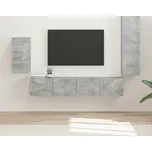 vidaXL Sestava TV skříněk 4 pcs Betonově šedá kompozitní dřevo [3409009]