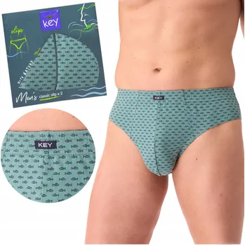 Pánské spodní prádlo Key Slipy zelené, velikost 4XL