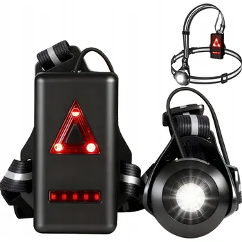 Svítilna LED výstražná svítilna NA HRUĎ pro BĚHÁNÍ, USB dobíjecí