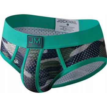 Pánská móda Pánské Sexy Síťované Slipy ve stylu Maskáčový JOCKMAIL - M