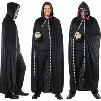 S kapucí Plášť pro dospělé, černý, vel 56