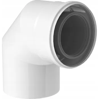 Kouřovod Koleno koncentrické 87°/Ø 60*100/bílé, komín PP