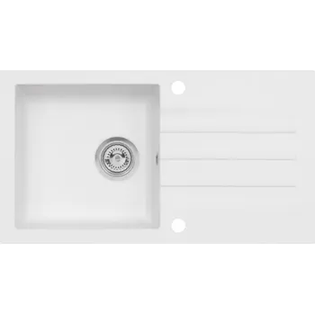 Granitový dřez Jednokomorový granitový dřez ZEUS, bílý