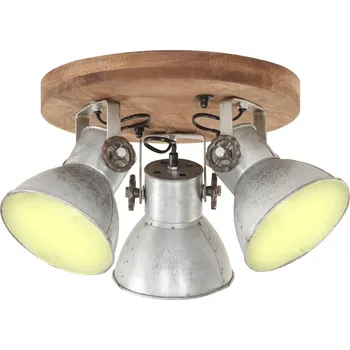 Stojací lampa zahrada-XL Industriální stropní svítidlo 25 W stříbrné 42 x 27 cm E27 320505