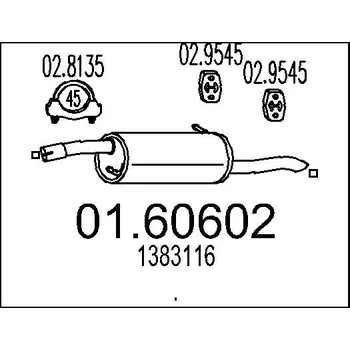 Auto-moto Zadní tlumič výfuku MTS 01.60602