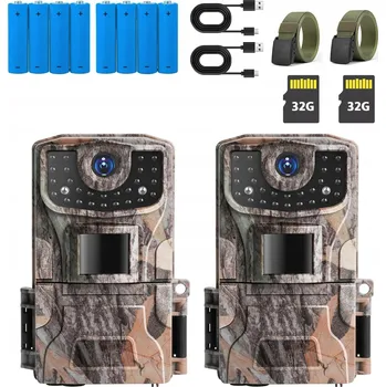 Bezpečnostní kamera FOTOPAST / LOVEČECKÁ KAMERA IR 850NM 2K HD 36MPX + 32 GB KARTA 2ks