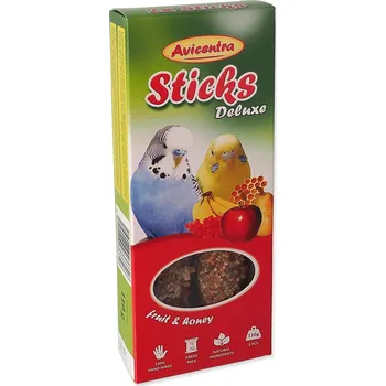 Krmivo pro ptáka Tyčinka Avicentra Deluxe andulka, s ovocem a medem 2ks-KS