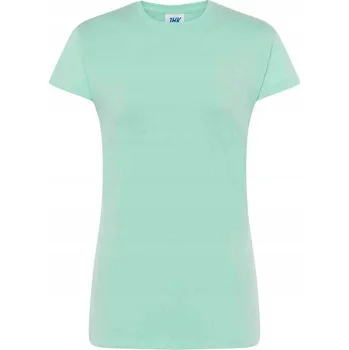 Dámské tričko TRIČKO dámské BASIC T-SHIRT KLASICKÉ MÁTOVÉ bavlna TSRL CMF JHK S